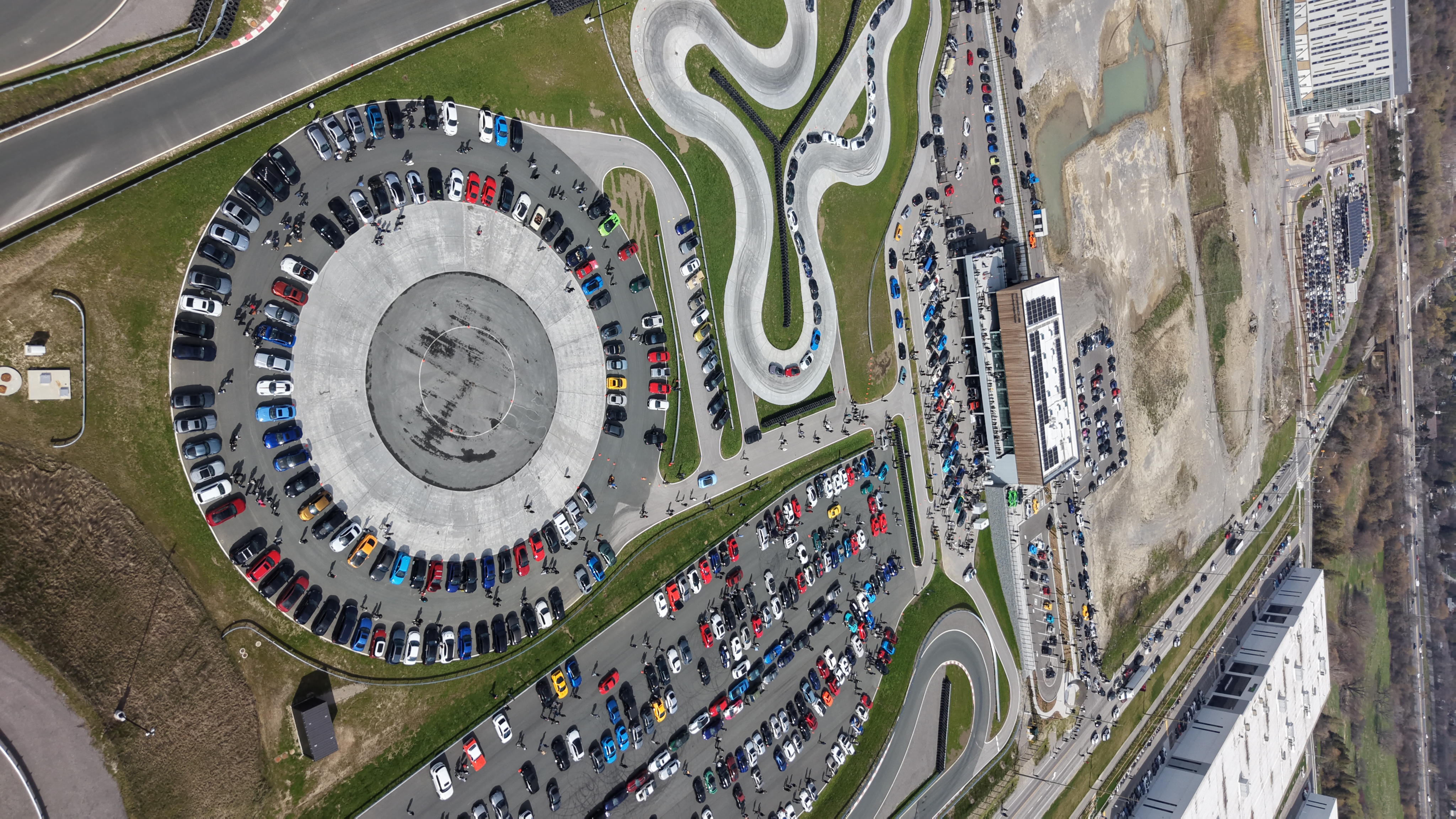 Drone car event shot