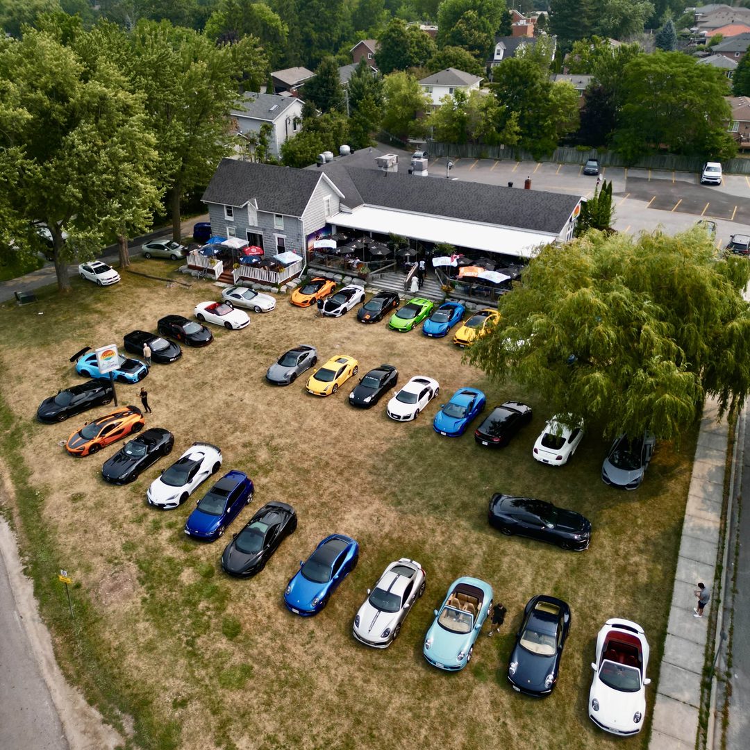 Drone car event shot