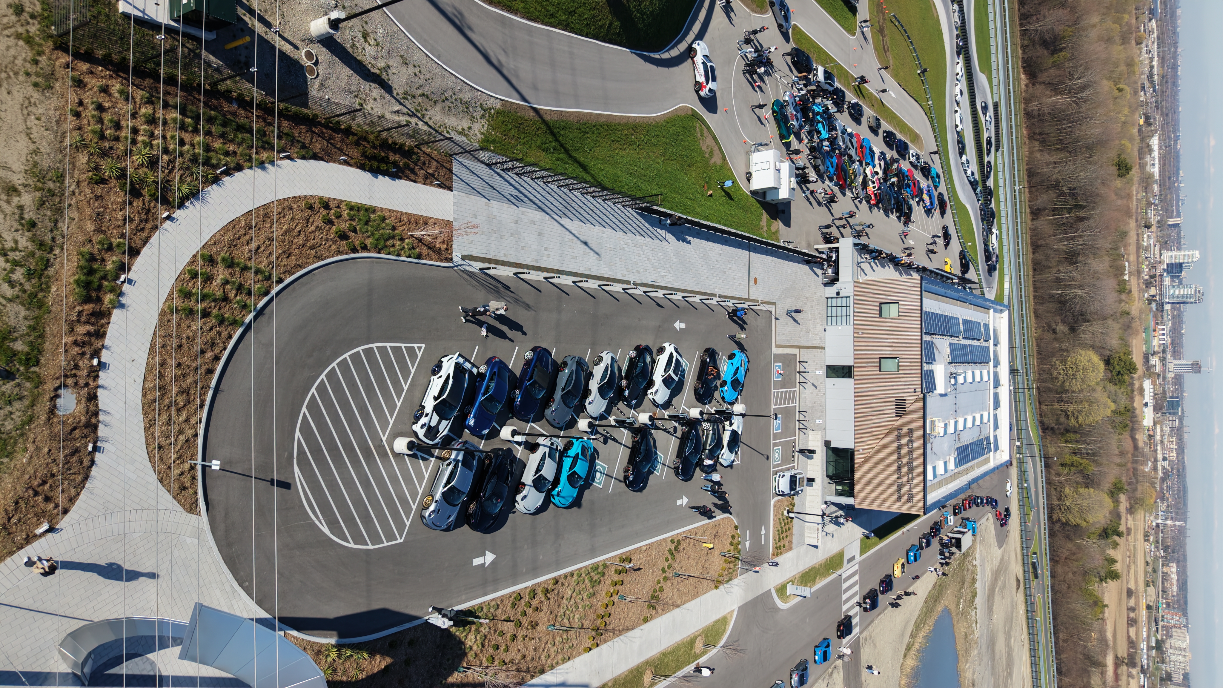 Drone car event shot