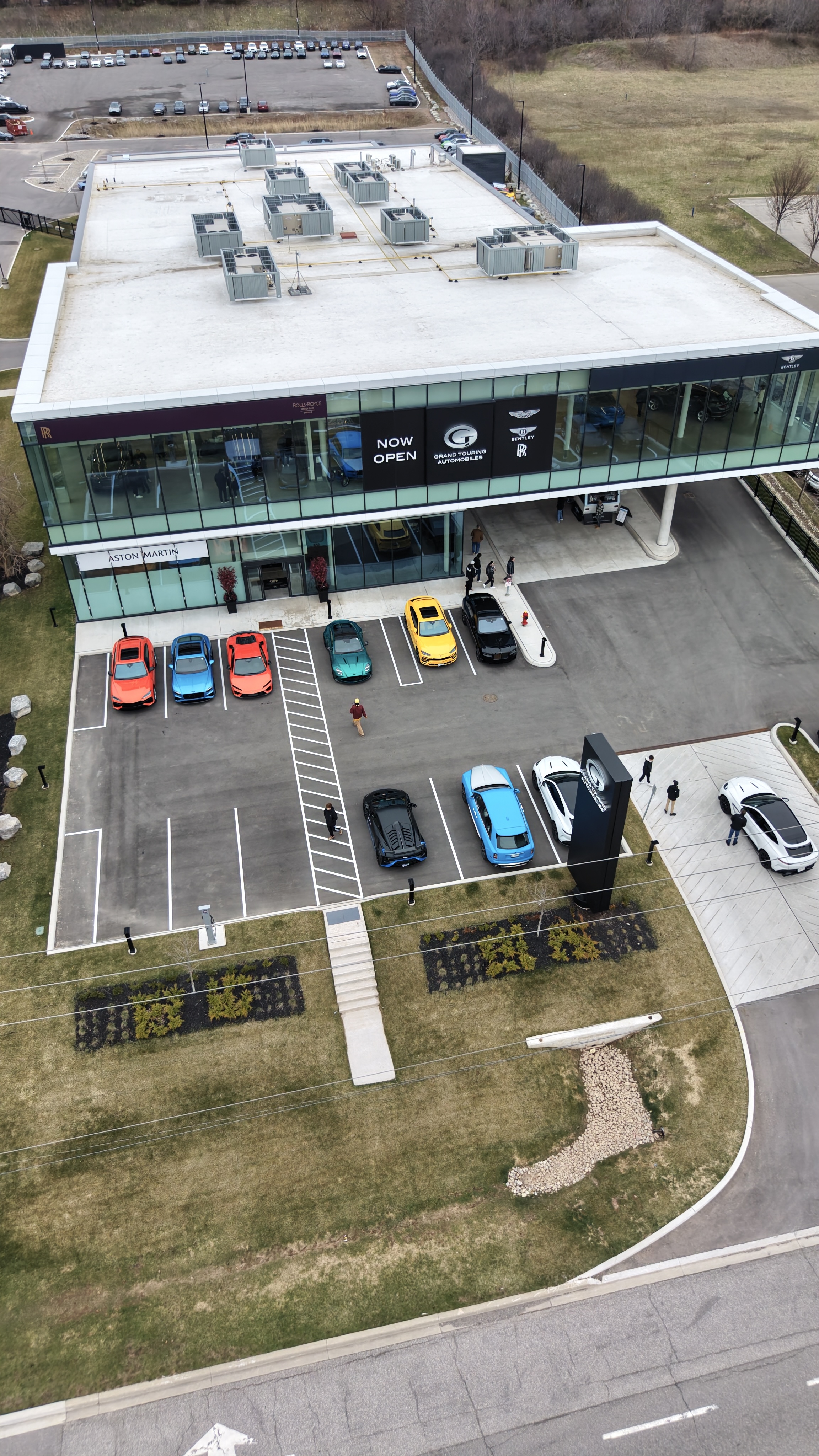 Drone car event shot