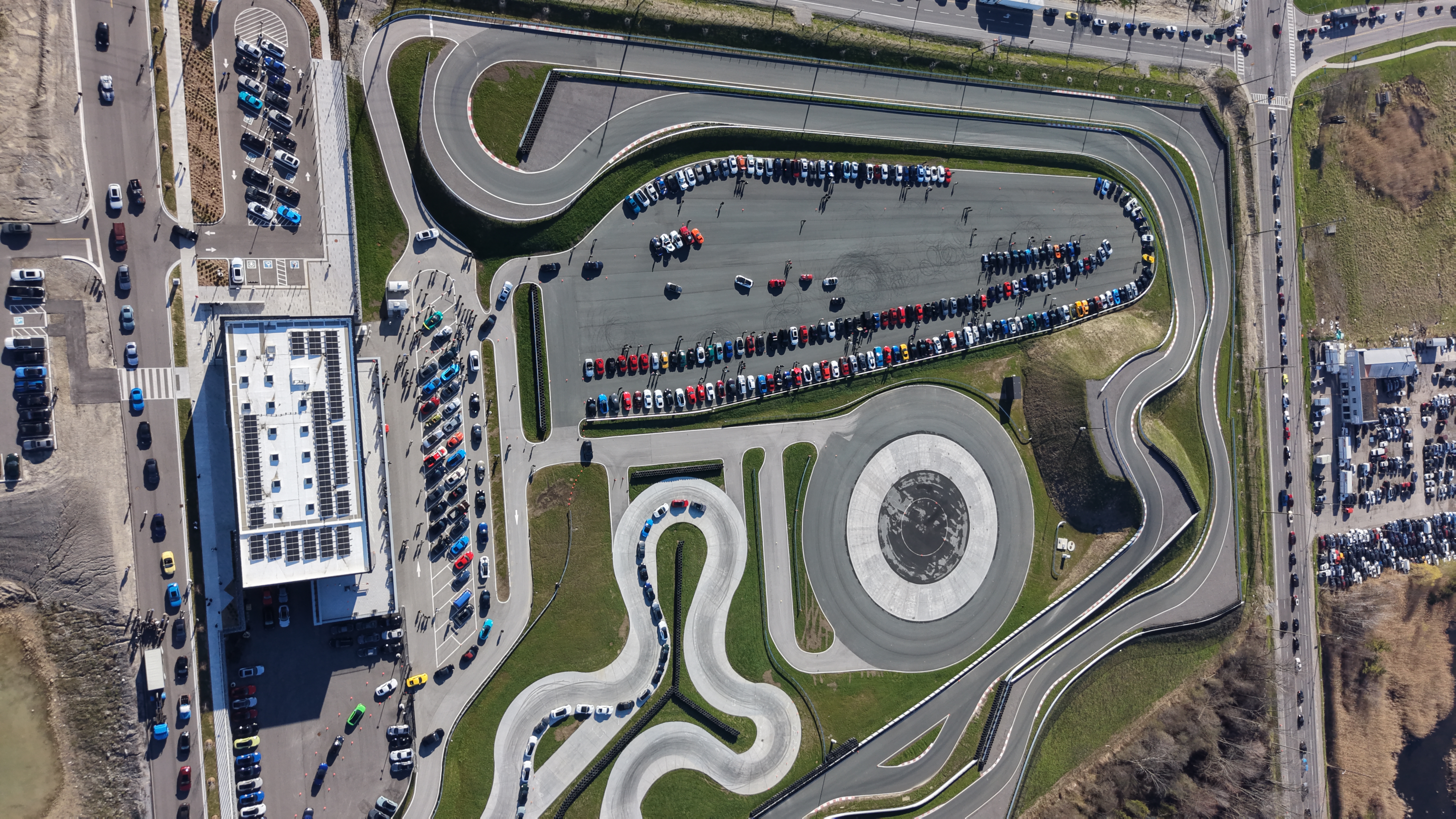 Drone car event shot