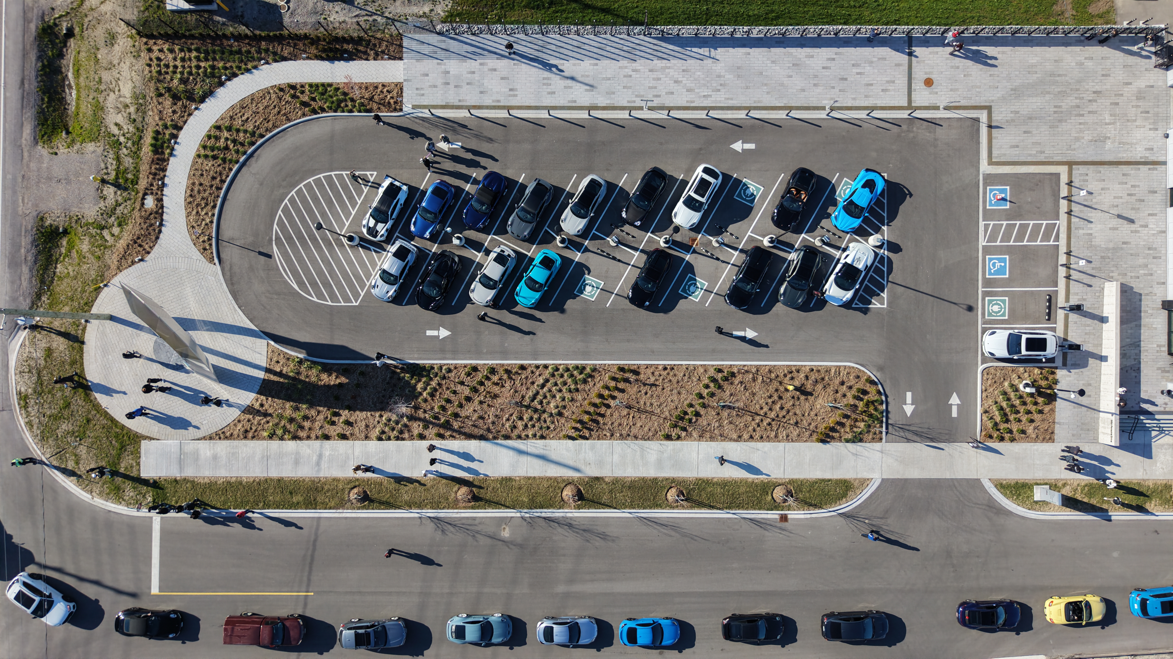Drone car event shot