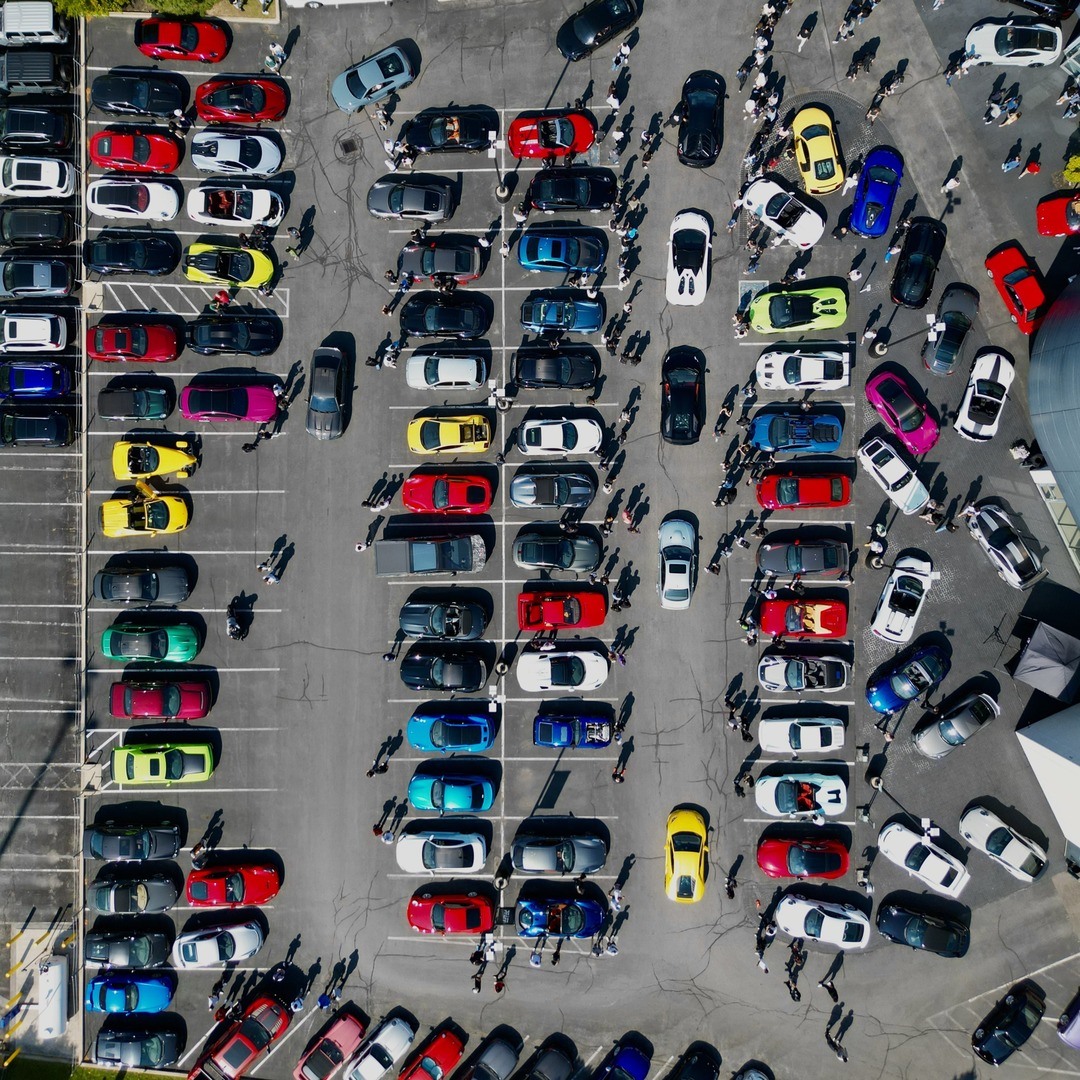 Drone car event shot